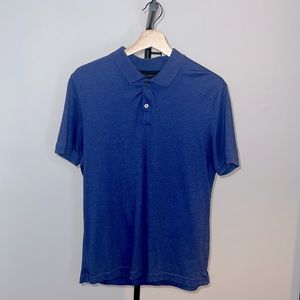 Banana Republic Luxury-Touch Performance Polo, Standard Fit, Blue, Medium